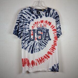 Polo Ralph Lauren Team USA Olympics Tie Dye Custom T-Shirt Men Large